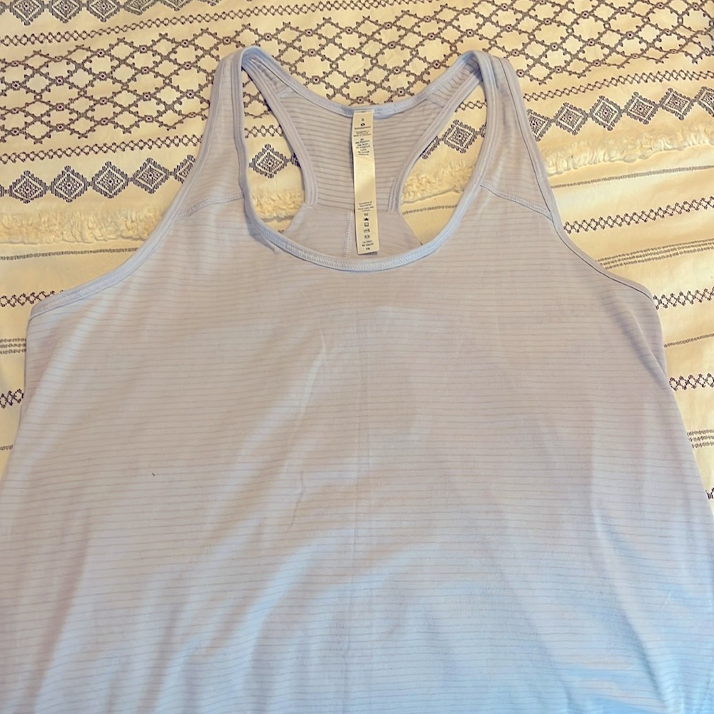 Lululemon Essential Tank Heathered Serene Blue Size 8